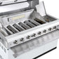 Rockpool White 4B + Wok: Designer Outdoor BBQ Kitchen Package Inc 2DR Fridge, 2DR Sink, 3 Draw Storage, Rear Infrared