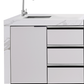 LHS SINKDRAW MODULE | Rockpool White Raised Hood BBQ Kitchen