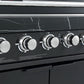 Rockpool Black 4B + Wok: Designer Outdoor BBQ Kitchen Package Inc Fridge, Storage Cabinet, Rear Infrared