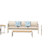 5-Piece Modern Outdoor Lounge Furniture Set Inc 3-Seater Day Bed, Coffee Table, Side Table & 3+1+1
