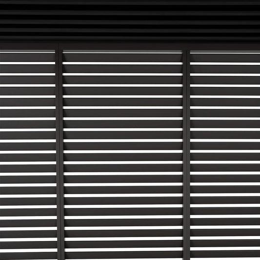 Aluminum Louvered Wall, Side Shade Privacy Screen Panel Suitable for GazeboMate Pergola Gazebo | Pergola NOT Included. (Charcoal)