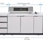 Rockpool 6B Drop In BBQ Kitchen Package Inc sintered stone benchtops, Aluminium Cabinets, Weather Resistant, Fridge & Sink