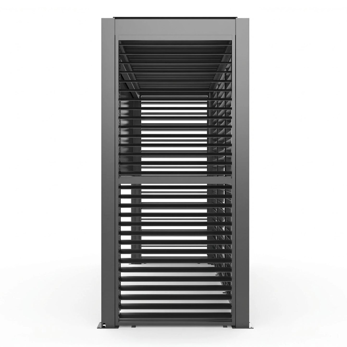 GazeboMate BBQ Shelter – Freestanding Aluminium Louver Roof with LED Lighting & Privacy Blind