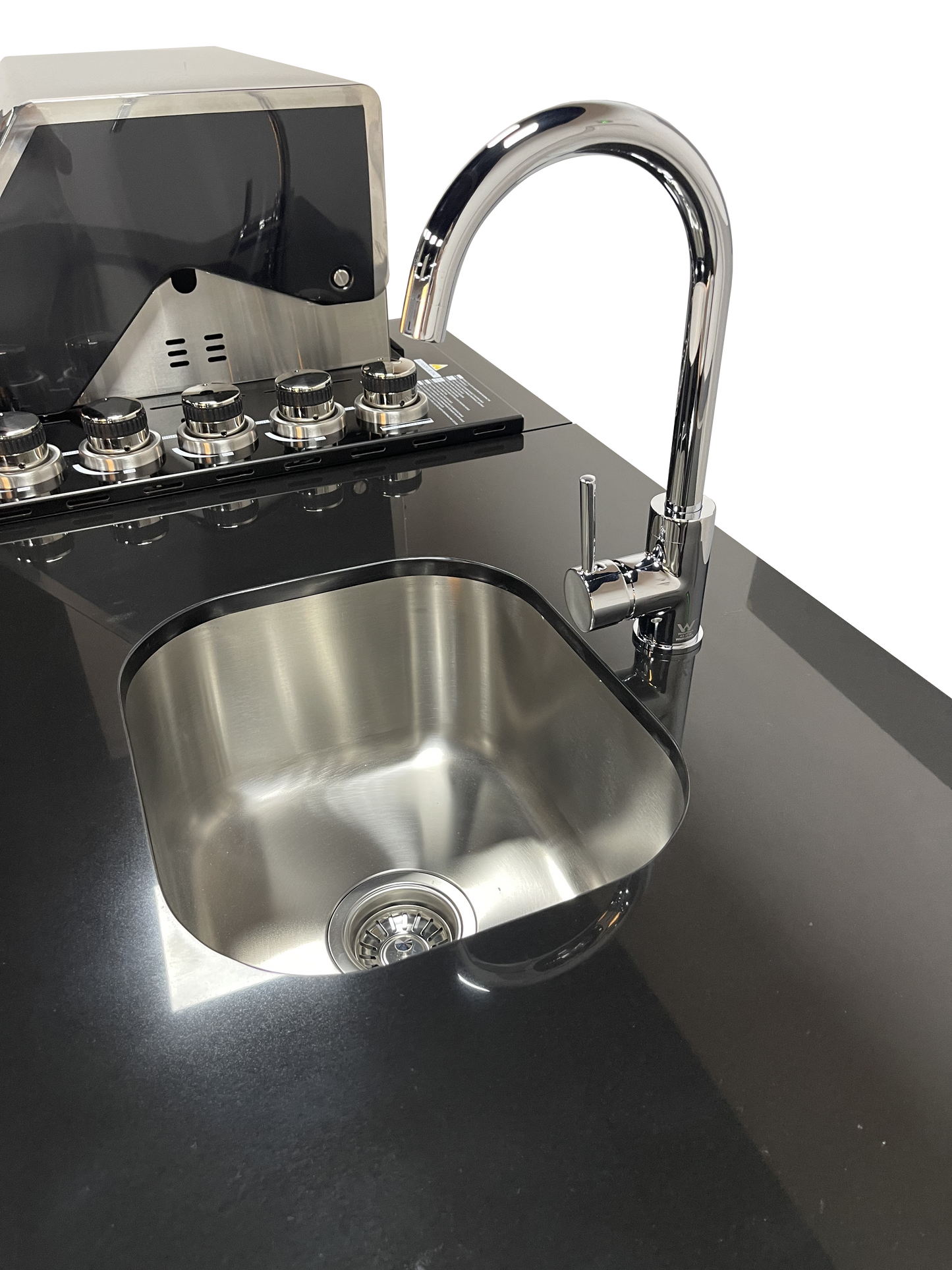 Grill King Signature Series To Suit Beefeater 5 Burner 1200, Fridge And Sink Outdoor BBQ Kitchen Package