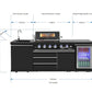 Kingsley 4B + Wok Black Stainless Steel BBQ Module (BBQ Only Fridge Sink Sold Seperate)