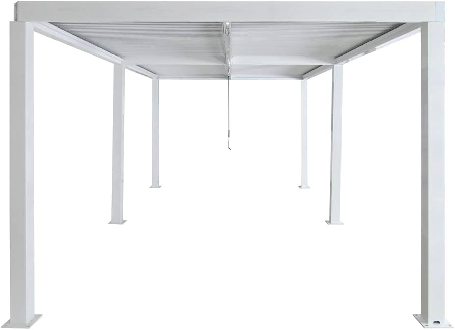 GazeboMate 4M x 6M Semi Permanent Louvered Gazebo Monument Aluminium Heavy Duty Wind Resistant