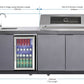Deep Charcoal 6B Drop In BBQ Kitchen Package Inc sintered stone benchtops, Aluminium Cabinets, Weather Resistant, Fridge & Sink