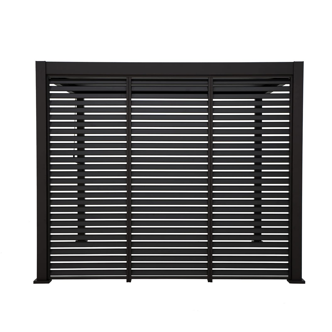 Aluminum Louvered Wall, Side Shade Privacy Screen Panel Suitable for GazeboMate Pergola Gazebo | Pergola NOT Included. (Charcoal)