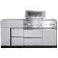 Felix 4B + Wok Designer BBQ Kitchen 2.8M: Fridge, Faucet, Sink, Side Wok, Storage Cupboard, Stone Benchtops