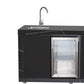 Grill Kings Rockpool Compact 2.1m Outdoor BBQ Kitchen – 4-Burner Grill, Sintered Stone Benchtop, Sink & Fridge