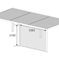Monument Retractable Pulldown Privacy Screen Suits GazeboMate Louvered Gazebo Pergola 3.6M x 7.2M