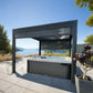 GazeboMate Combo Deal: Charcoal 3.6M x 7.2M Louvered Gazebo + Charcoal Privacy Screen