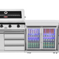 304 Stainless Steel BBQ Kitchen Suits Beef Eater 5 Burner 1200, Fridge And Sink Outdoor BBQ Kitchen Package