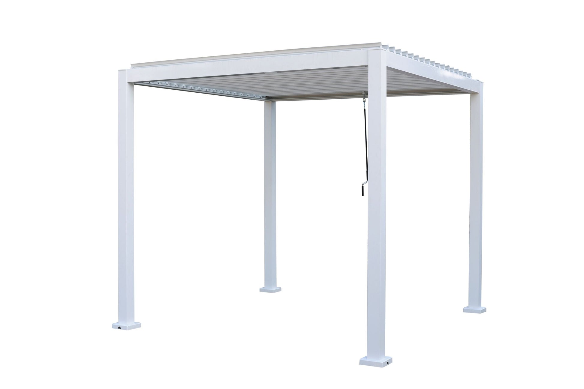 GazeboMate 3Mx4M Semi Permanent Louvered Gazebo Monument Aluminium Heavy Duty Wind Resistant