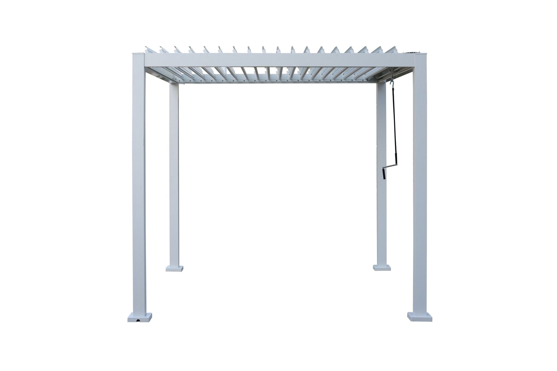 GazeboMate 3Mx4M Semi Permanent Louvered Gazebo Monument Aluminium Heavy Duty Wind Resistant