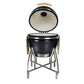 Grill King 16” Red Kamado Ceramic Charcoal Grill With Trolley & Side Tables