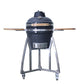 Grill King 16” Red Kamado Ceramic Charcoal Grill With Trolley & Side Tables