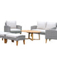 SIENA 6 Piece White + White Cushions Outdoor Lounge Set