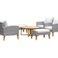 SIENA 6 Piece White + White Cushions Outdoor Lounge Set