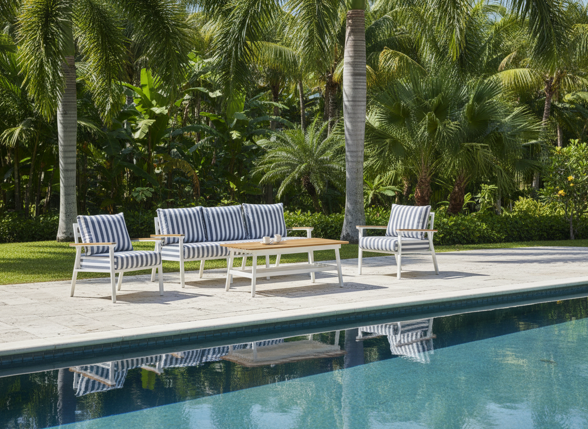 Zurich 4-Piece Aluminium Outdoor Lounge Setting — Hampton