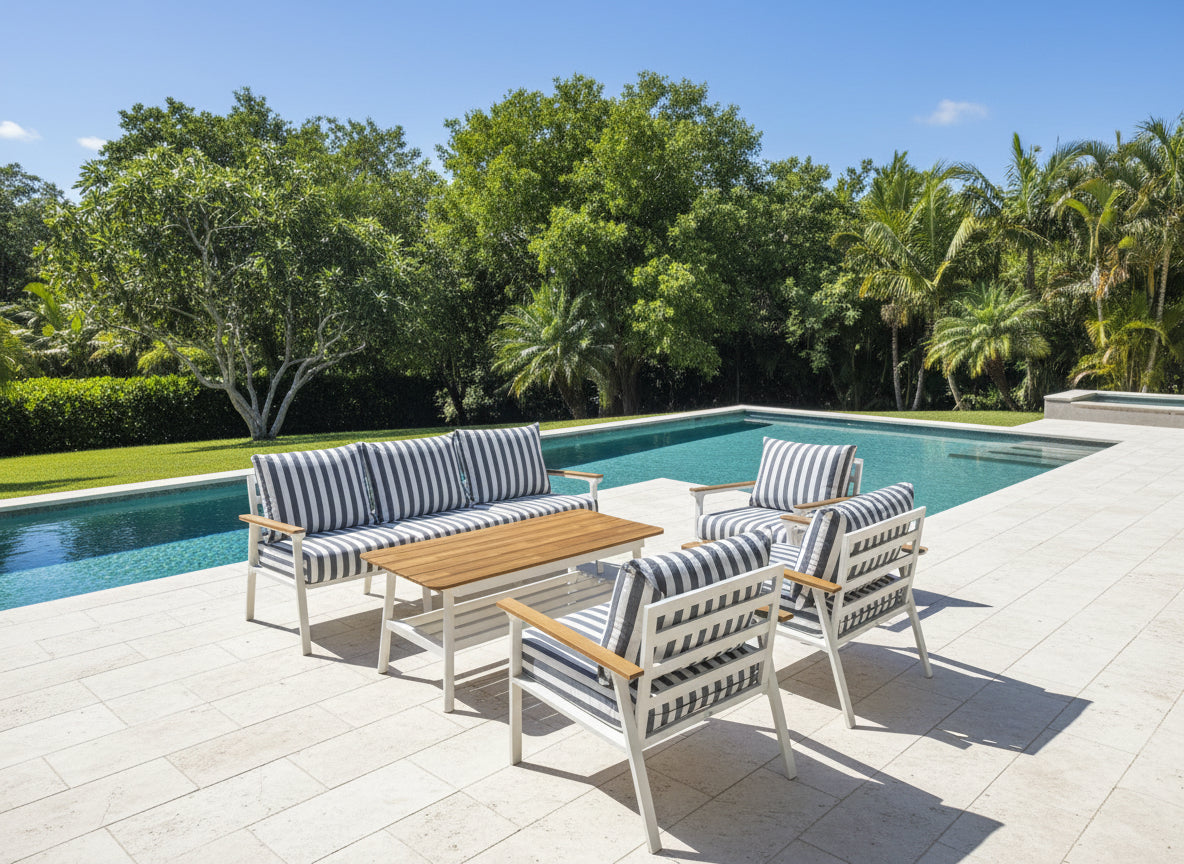 Zurich 4-Piece Aluminium Outdoor Lounge Setting — Hampton