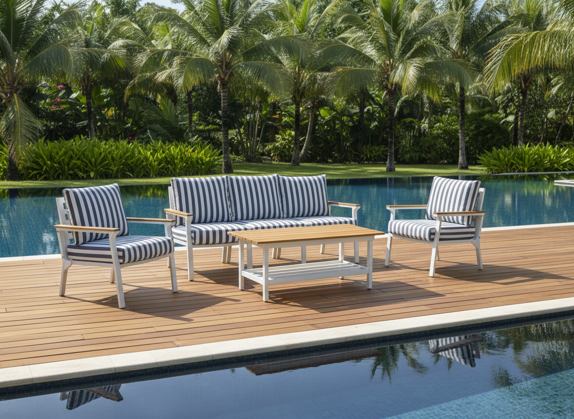 Zurich 4-Piece Aluminium Outdoor Lounge Setting — Hampton