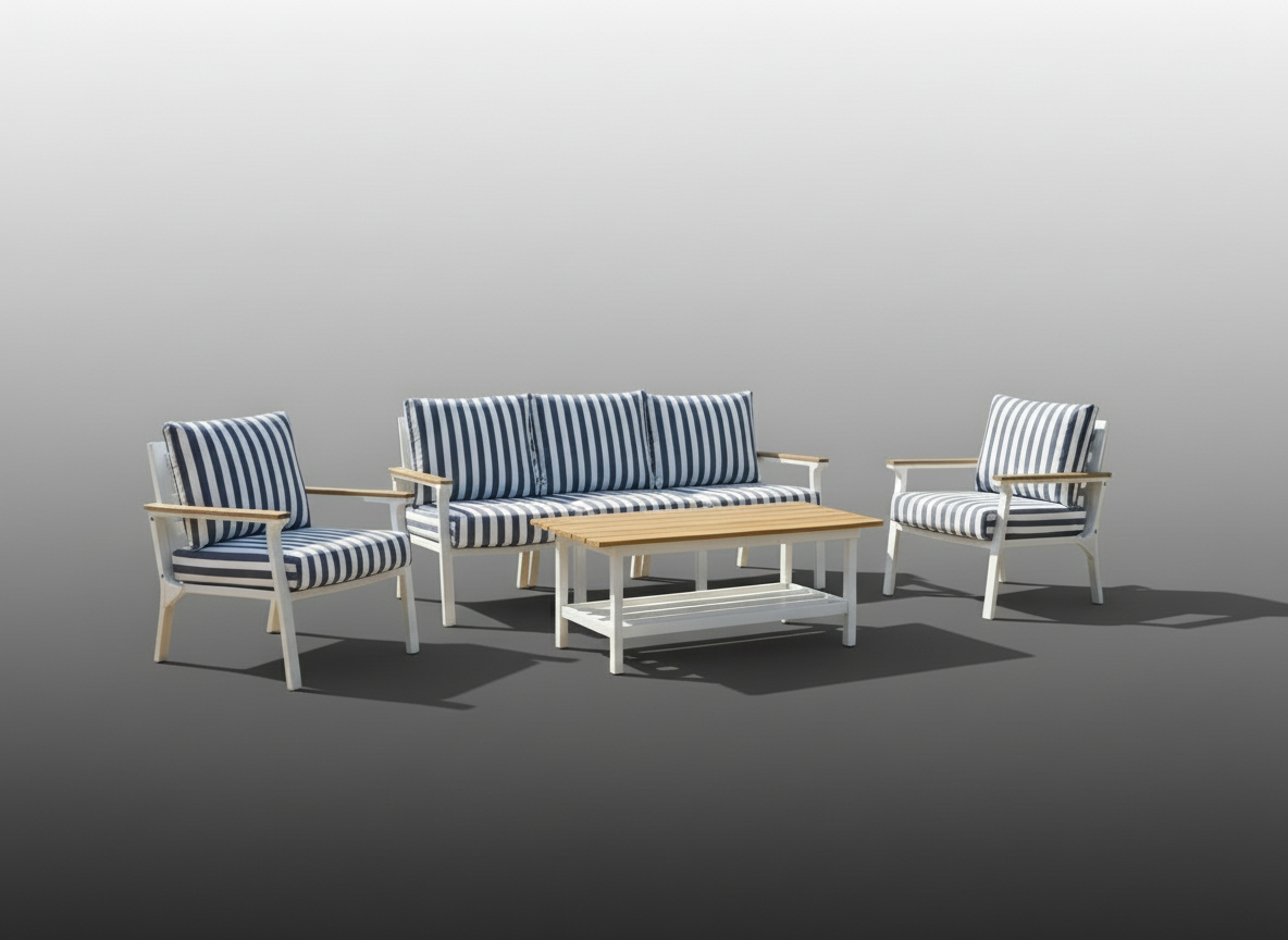 Zurich 4-Piece Aluminium Outdoor Lounge Setting — Hampton