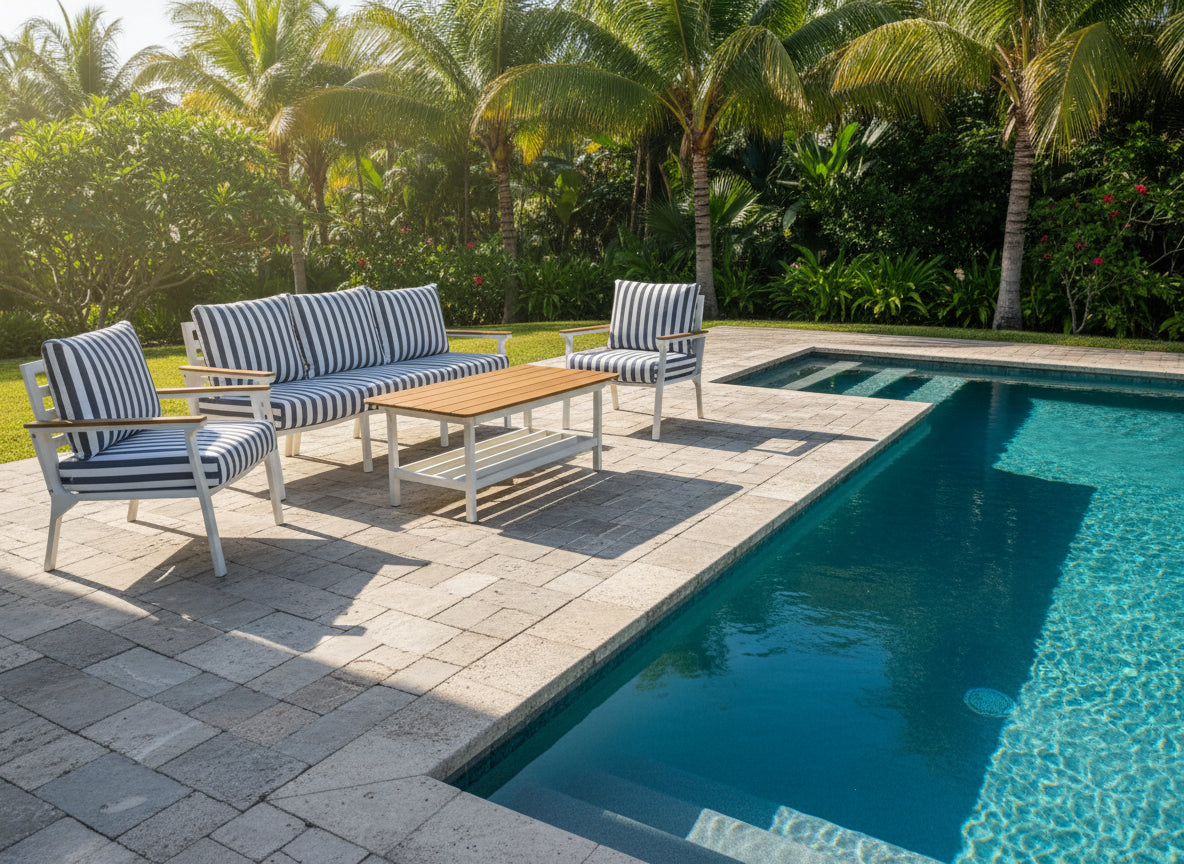 Zurich 4-Piece Aluminium Outdoor Lounge Setting — Hampton