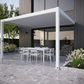 Wall Mounted 2.4x2.4M Semi Permanent Louvred Gazebo Heavy Duty Wind Resistant