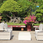 White Hampton Style Lounge Set Inc 2+1+1, Coffee Table Aluminium Frame and Weather Resistant Fabric
