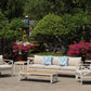 5-Piece Modern Outdoor Lounge Furniture Set Inc 3-Seater Day Bed, Coffee Table, Side Table & 3+1+1