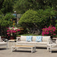 5-Piece Modern Outdoor Lounge Furniture Set Inc 3-Seater Day Bed, Coffee Table, Side Table & 3+1+1