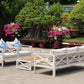 5-Piece Modern Outdoor Lounge Furniture Set Inc 3-Seater Day Bed, Coffee Table, Side Table & 3+1+1