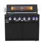 Rockpool Black 6B Non Wok BBQ Kitchen Package inc 2DR Fridge & 1DR Storage Cupboard