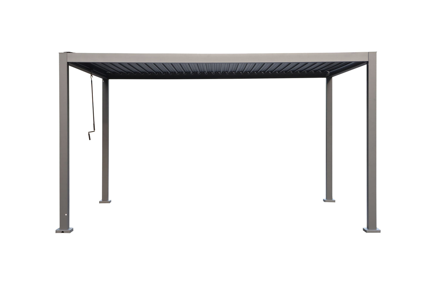GazeboMate 3Mx4M Semi Permanent Louvered Gazebo Monument Aluminium Heavy Duty Wind Resistant