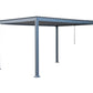 GazeboMate 3Mx4M Semi Permanent Louvered Gazebo Monument Aluminium Heavy Duty Wind Resistant