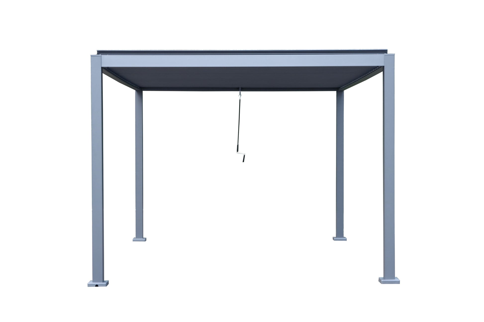 GazeboMate 4x4M Semi Permanent Louvered Gazebo Aluminium Pergola White Heavy Duty Wind Resistant