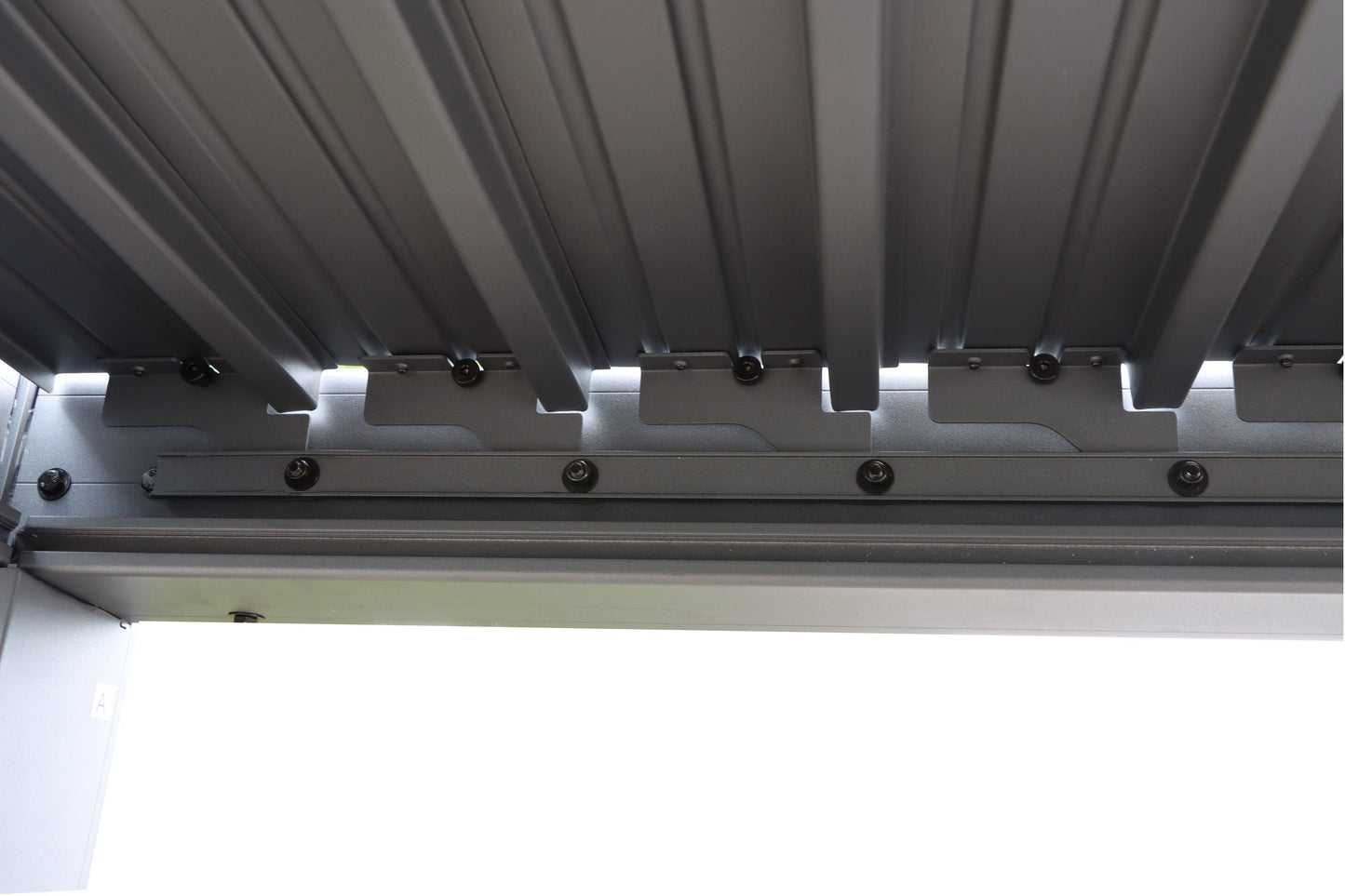 Wall Mounted 4M x 6M Semi Permanent Louvered Gazebo Monument Aluminium Heavy Duty Wind Resistant