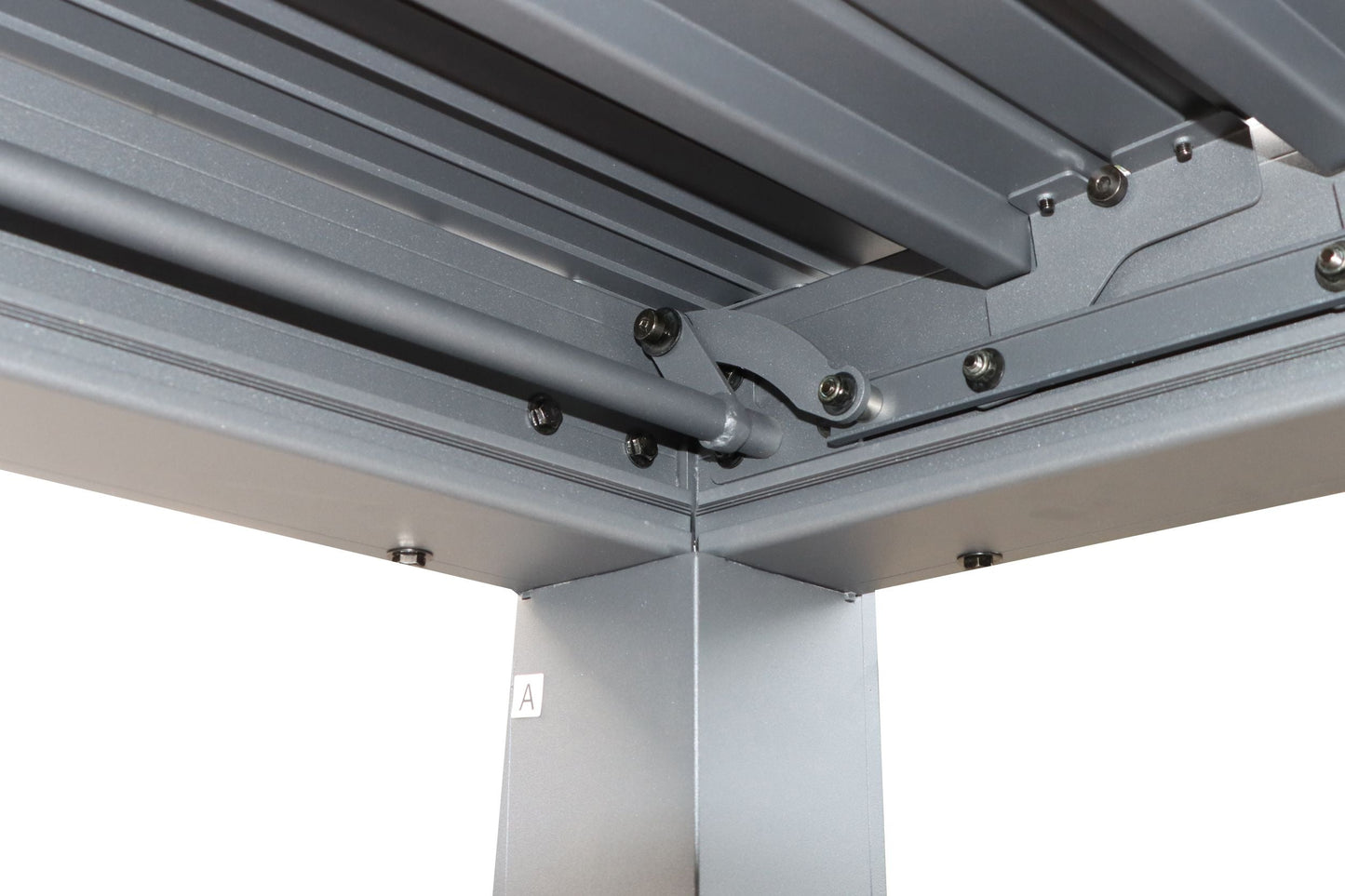 GazeboMate 4M x 6M Semi Permanent Louvered Gazebo Monument Aluminium Heavy Duty Wind Resistant