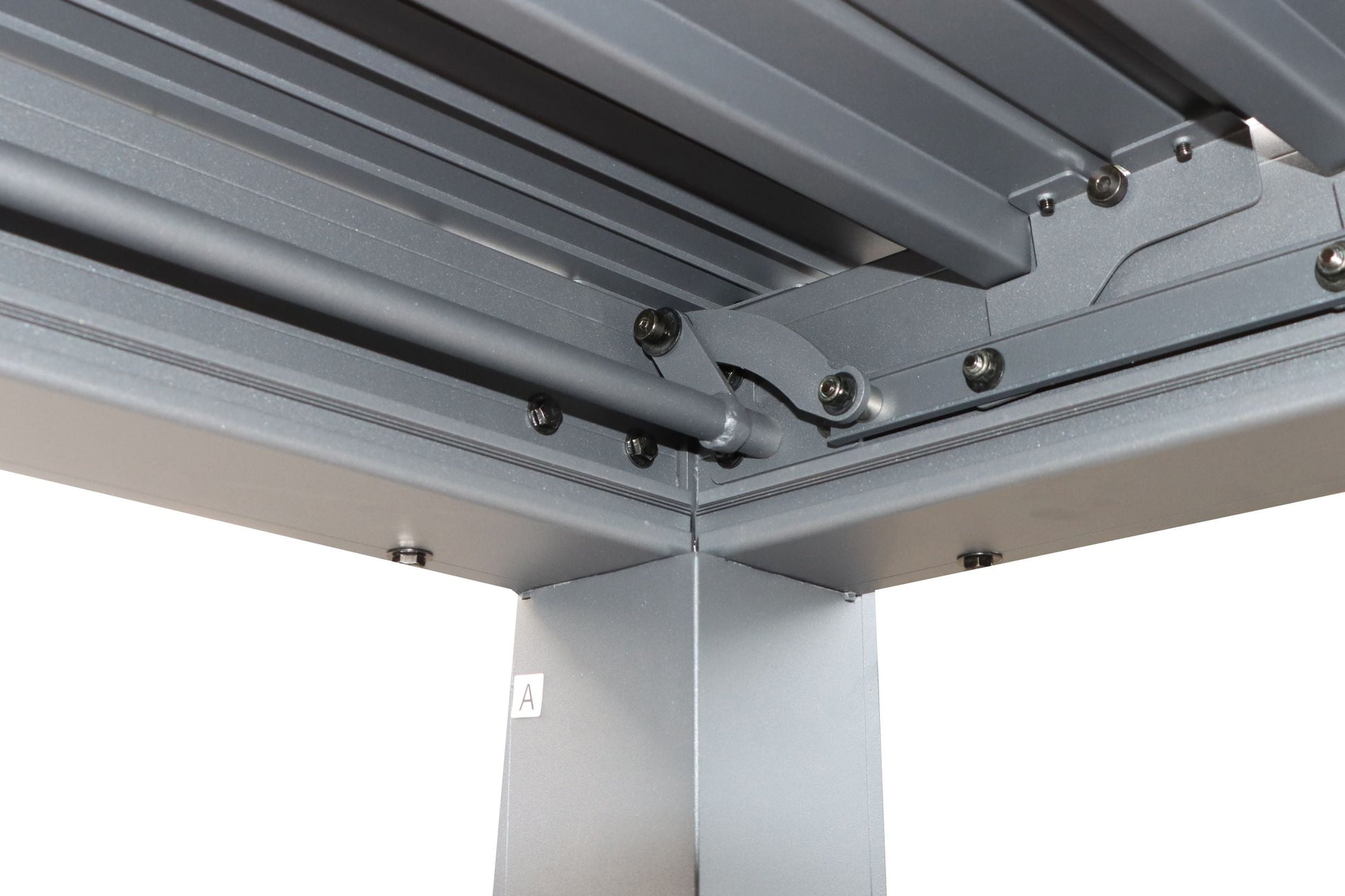 GazeboMate 4M x 6M Semi Permanent Louvered Gazebo Monument Aluminium Heavy Duty Wind Resistant