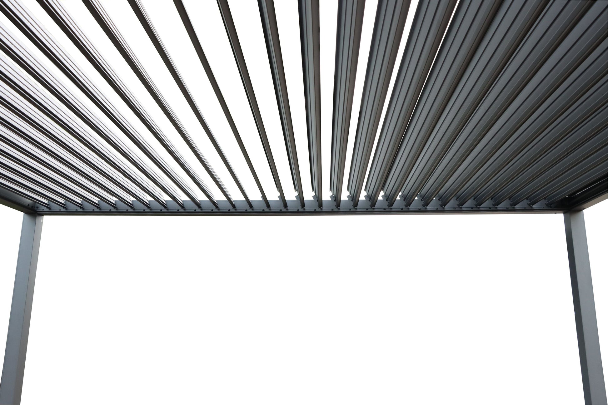 Wall Mounted 4M x 6M Semi Permanent Louvered Gazebo Monument Aluminium Heavy Duty Wind Resistant