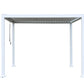GazeboMate 3x4M Semi Permanent Louvered Gazebo Aluminium Pergola White Heavy Duty Wind Resistant
