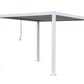 GazeboMate 3x4M Semi Permanent Louvered Gazebo Aluminium Pergola White Heavy Duty Wind Resistant
