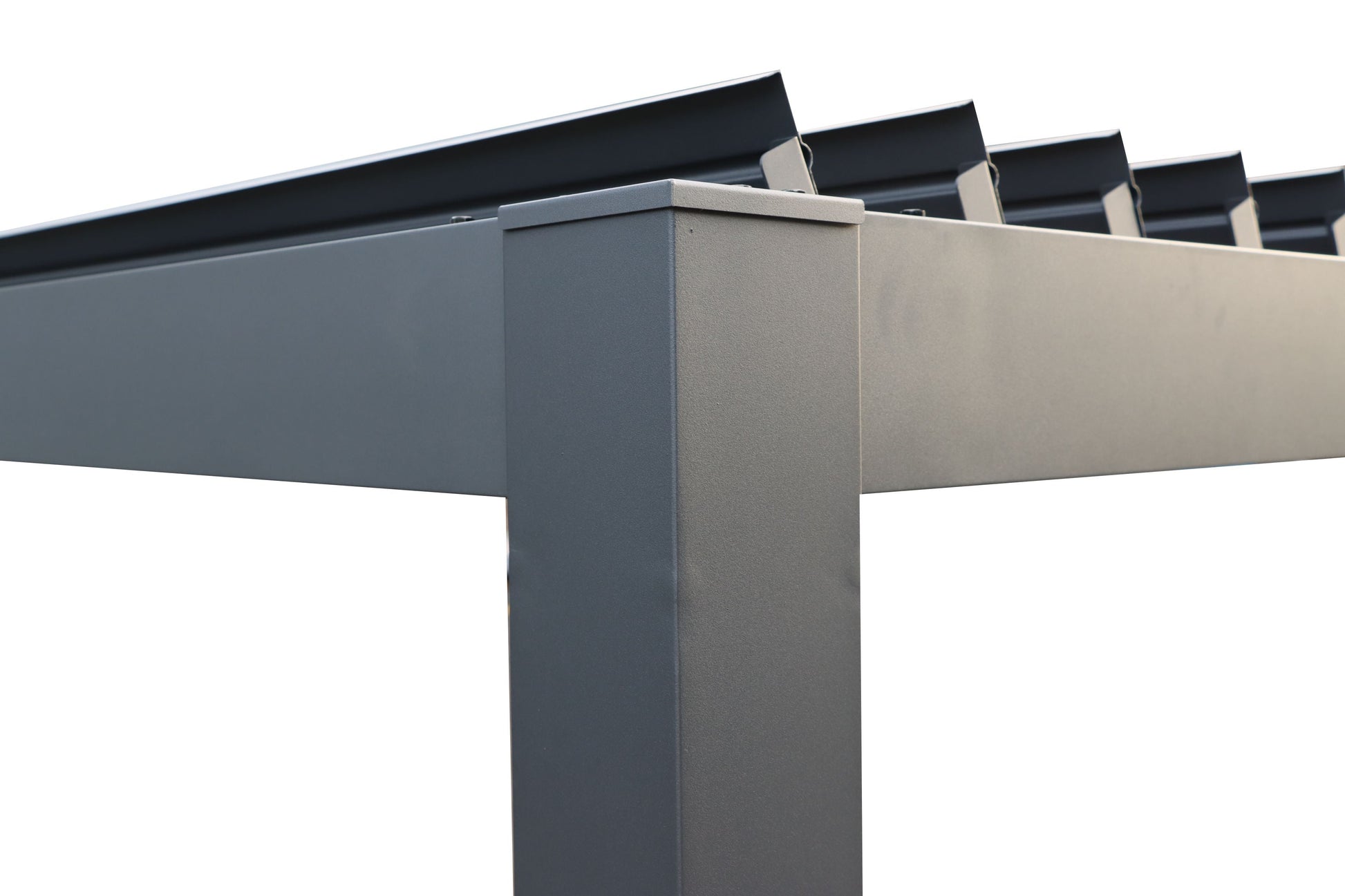 Wall Mounted 4M x 6M Semi Permanent Louvered Gazebo Monument Aluminium Heavy Duty Wind Resistant
