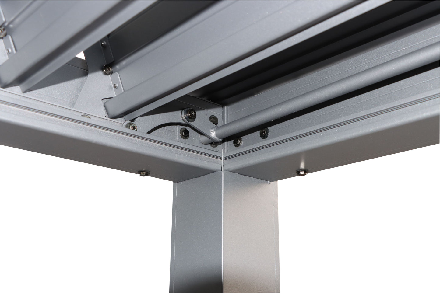 GazeboMate 4x4M Semi Permanent Louvered Gazebo Aluminium Pergola Heavy Duty Wind Resistant