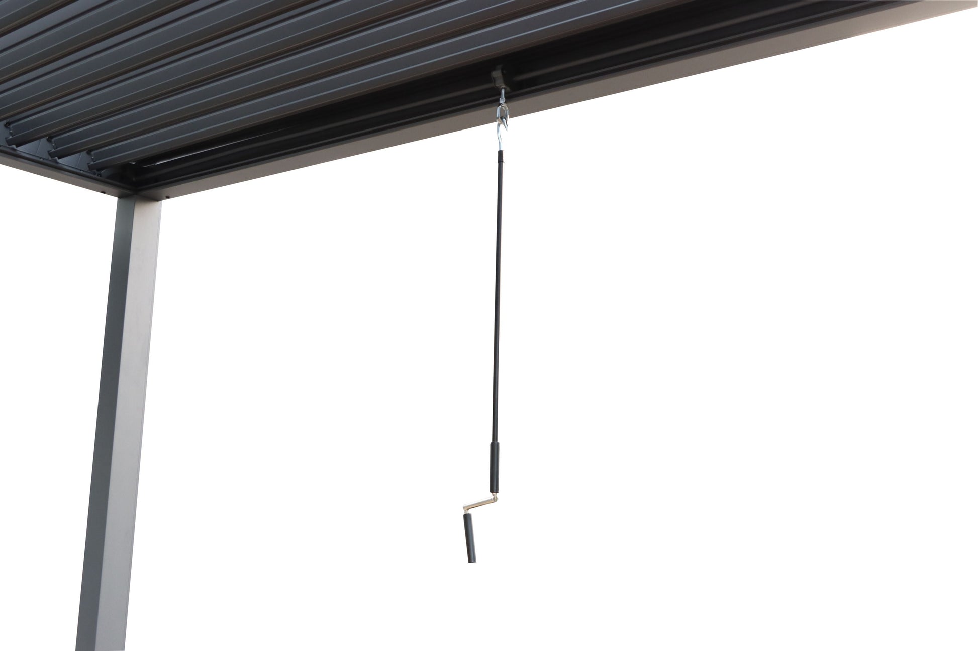 Wall Mounted 4M x 6M Semi Permanent Louvered Gazebo Monument Aluminium Heavy Duty Wind Resistant