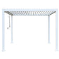 GazeboMate 3x4M Semi Permanent Louvered Gazebo Aluminium Pergola White Heavy Duty Wind Resistant