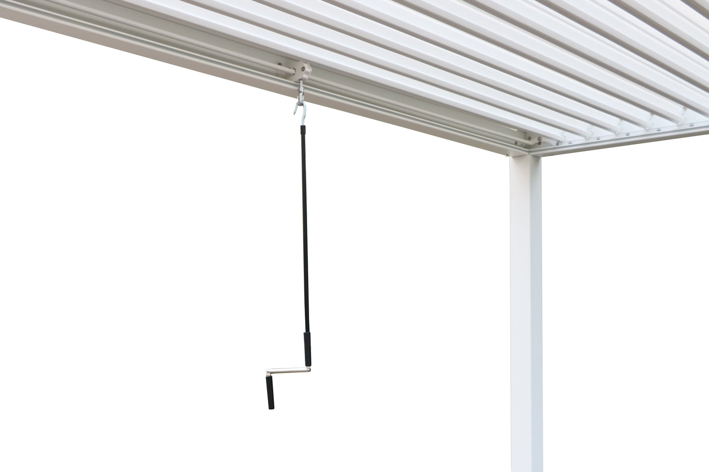 GazeboMate 3x4M Semi Permanent Louvered Gazebo Aluminium Pergola White Heavy Duty Wind Resistant