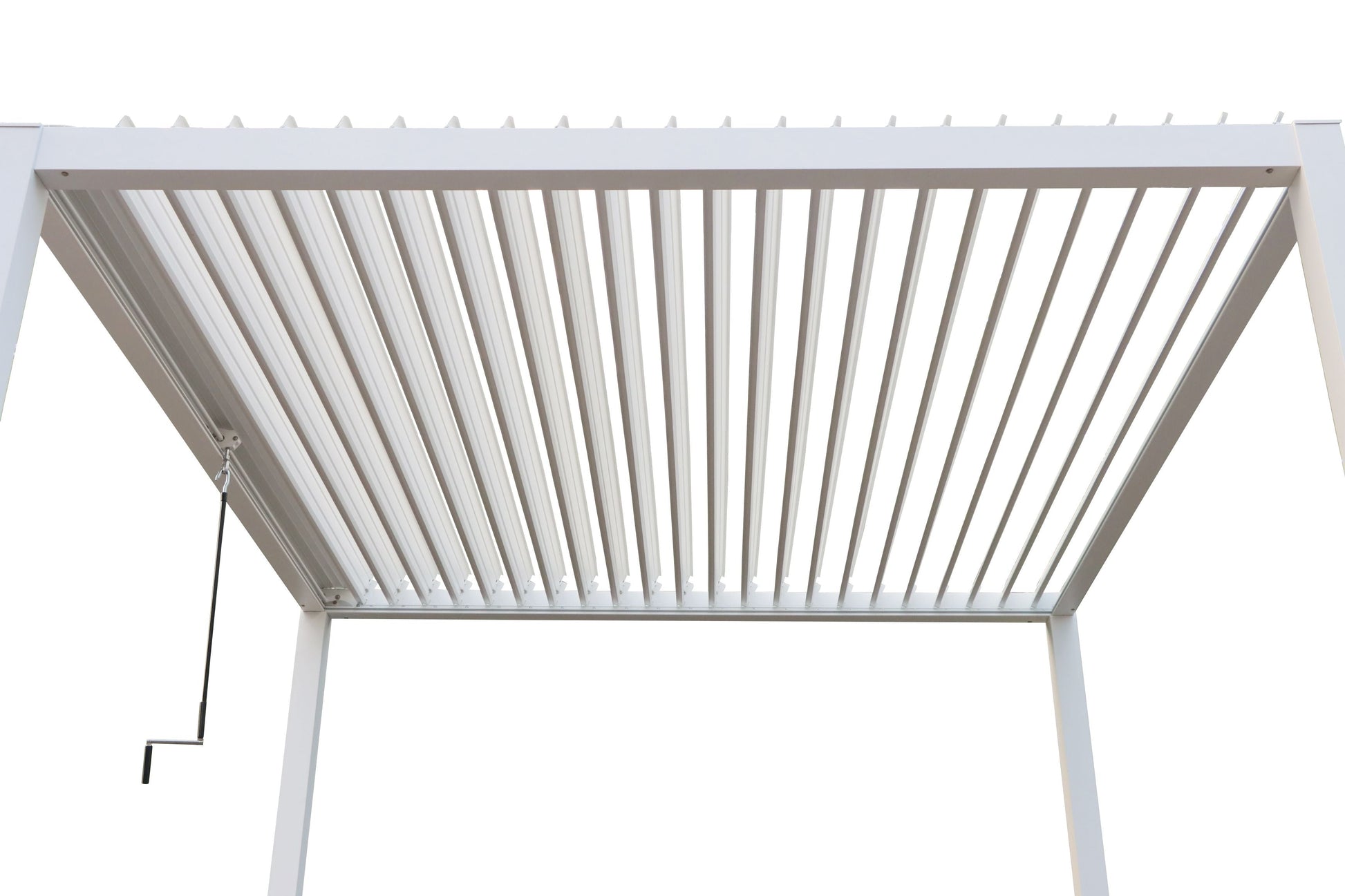 GazeboMate 3x4M Semi Permanent Louvered Gazebo Aluminium Pergola White Heavy Duty Wind Resistant