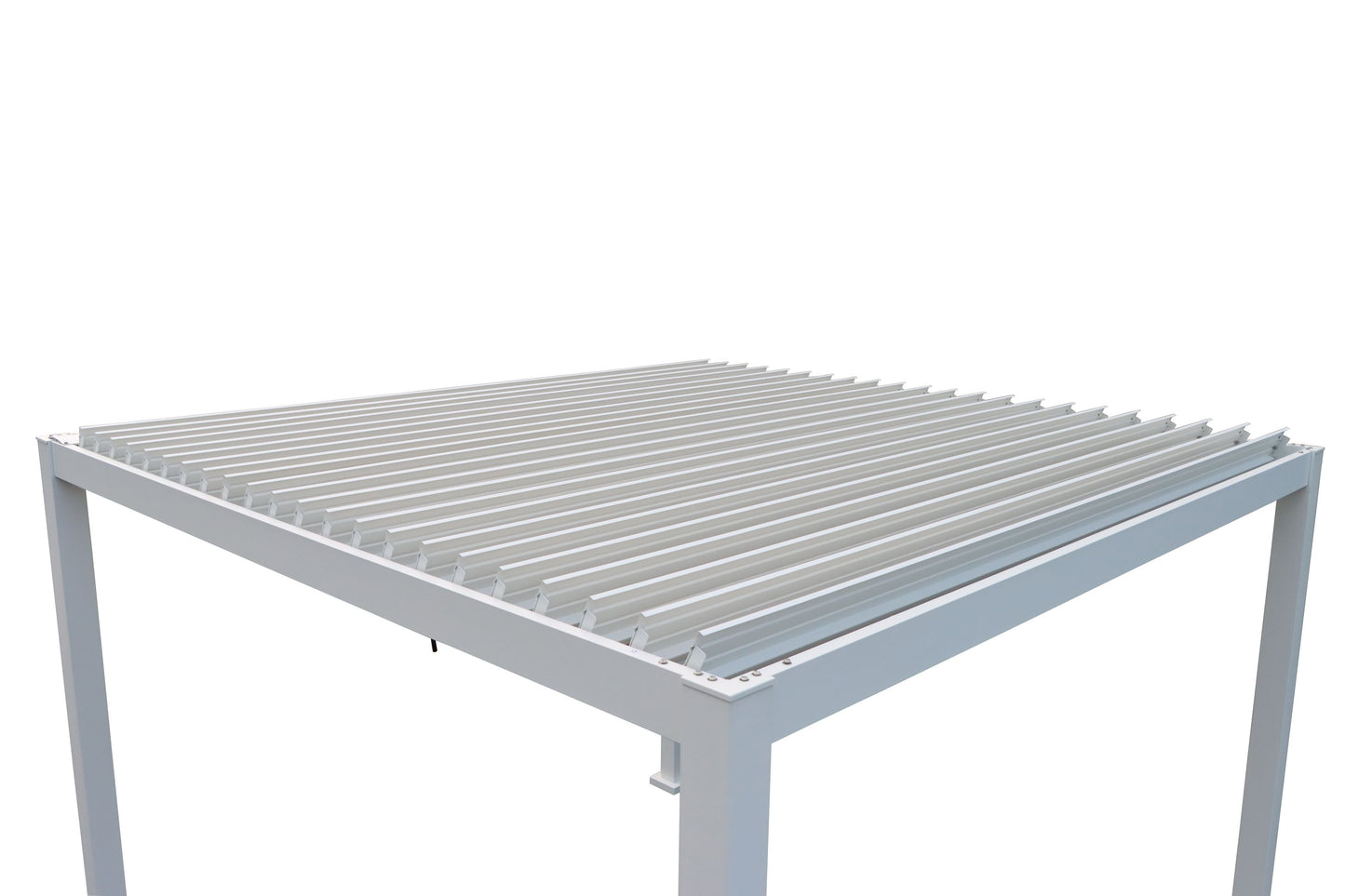 GazeboMate 3x4M Semi Permanent Louvered Gazebo Aluminium Pergola White Heavy Duty Wind Resistant